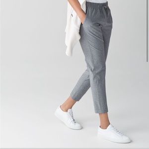 Lululemon Jet Crop (Slim) Heathered Slate Gray Drawstring Sweatpants